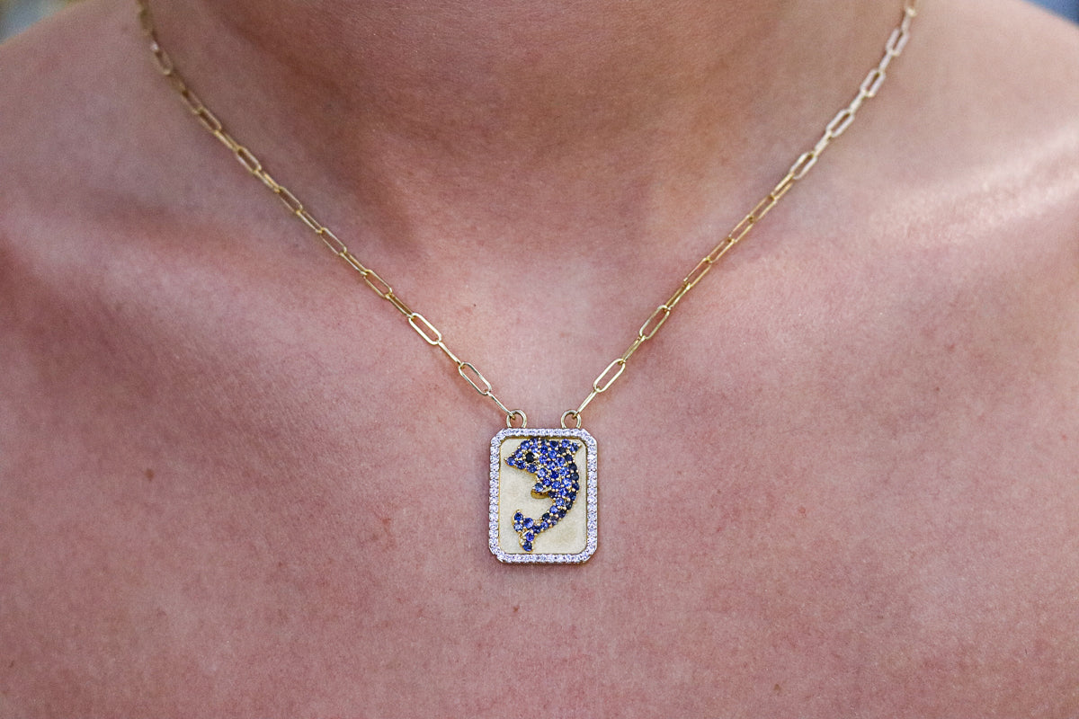 The Butterfly & Dolphin Scapular Necklace