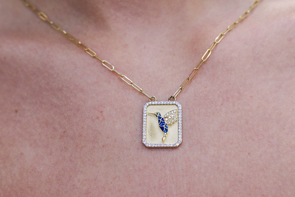 The Whale & Hummingbird Scapular Necklace