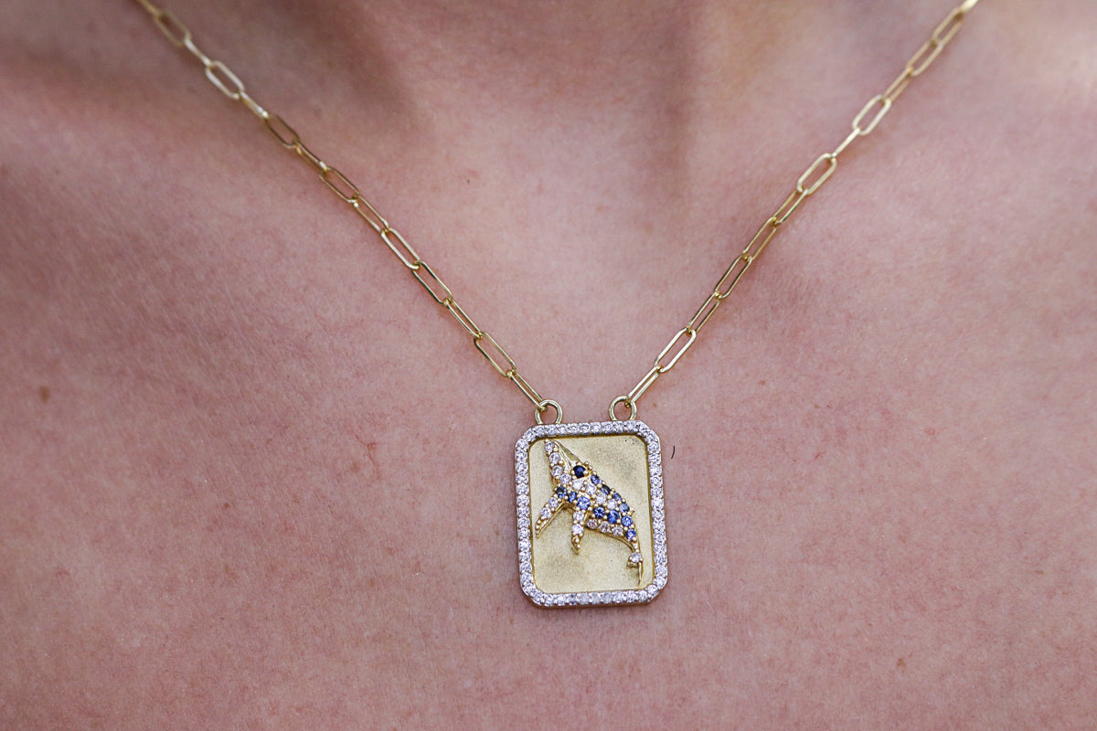 The Whale & Hummingbird Scapular Necklace
