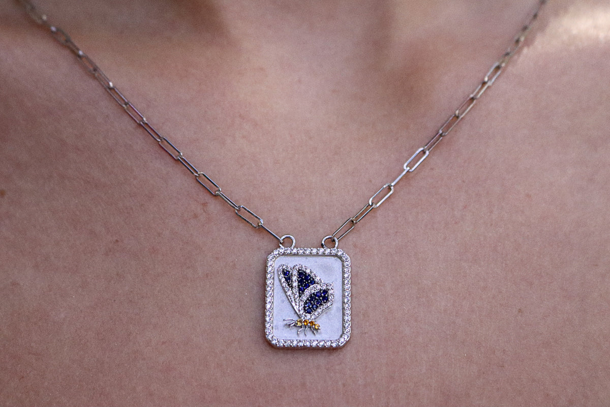 The Butterfly & Dolphin Scapular Necklace