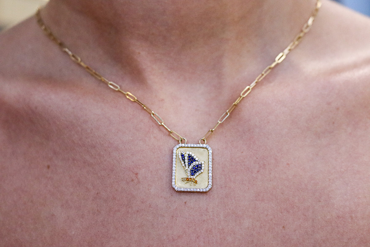 The Butterfly & Dolphin Scapular Necklace