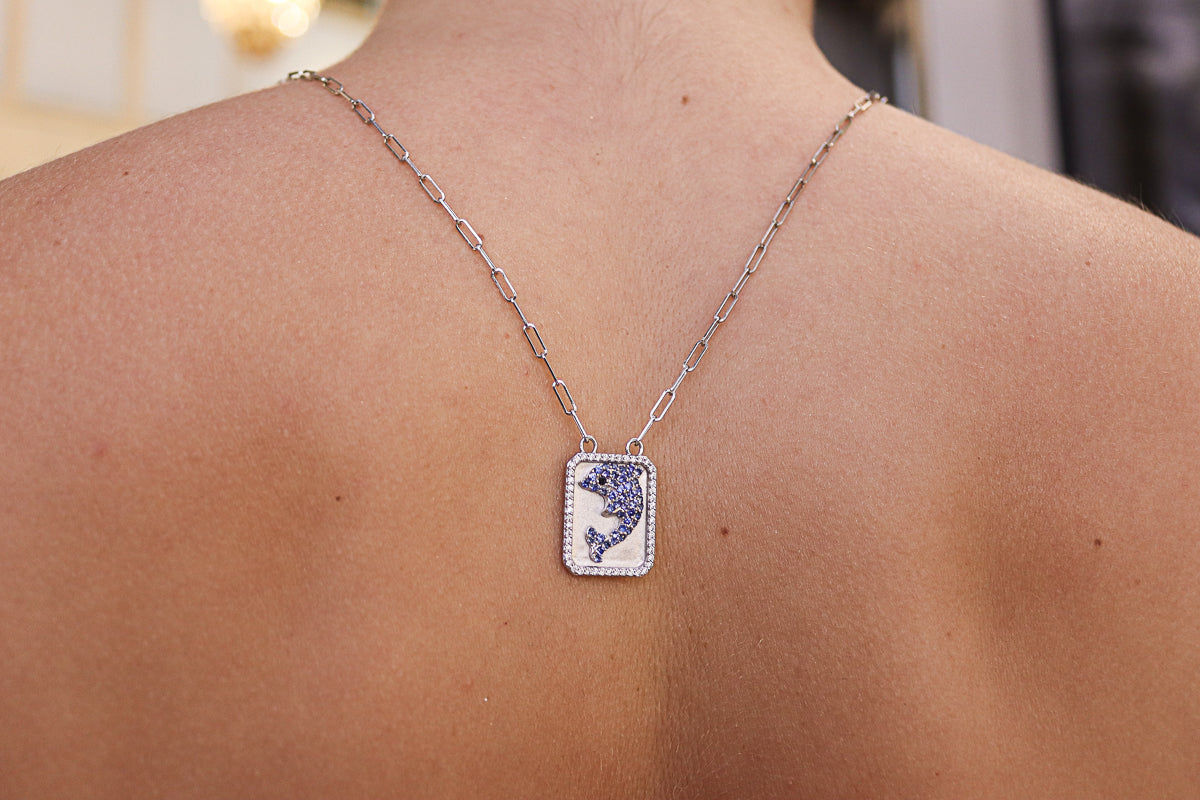 The Butterfly & Dolphin Scapular Necklace