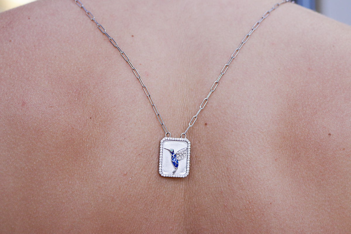 The Whale & Hummingbird Scapular Necklace