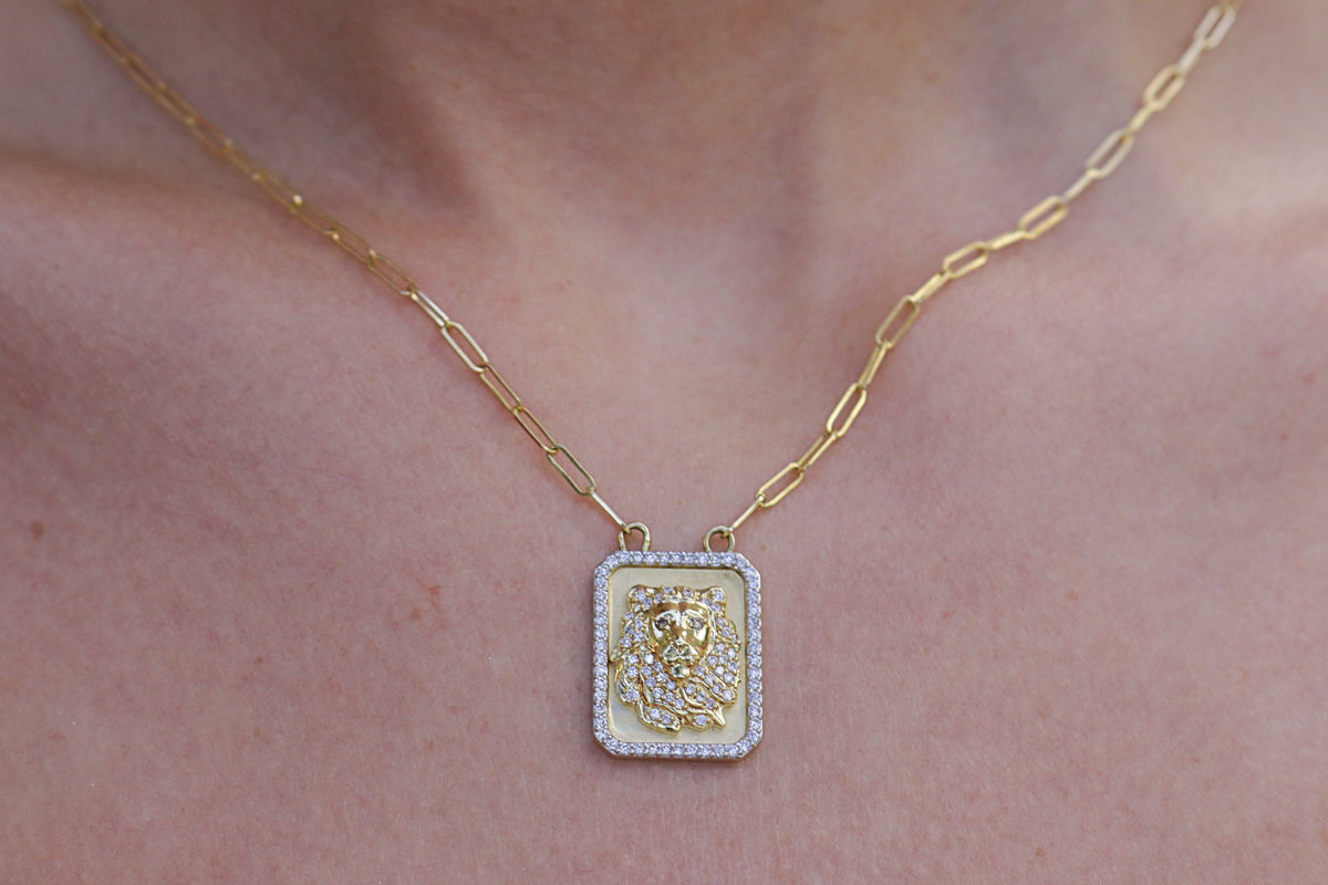 The Lion & Tiger Scapular Necklace