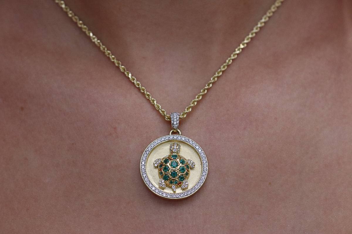 The Turtle Diamond Pendant Necklace