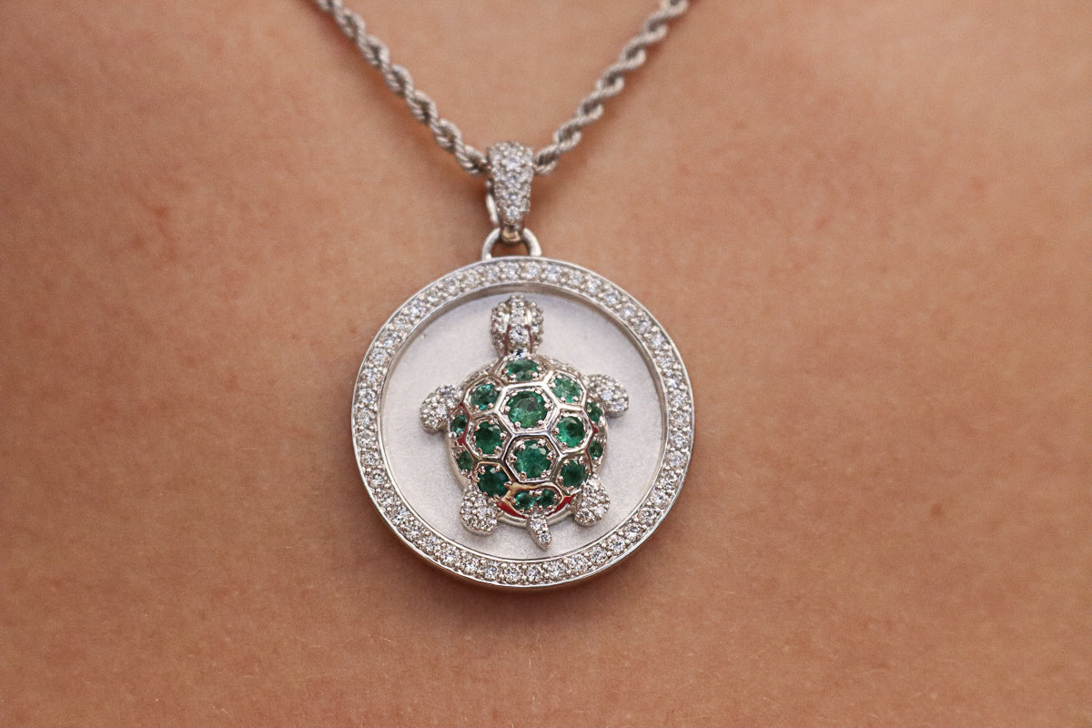 The Turtle Diamond Pendant Necklace