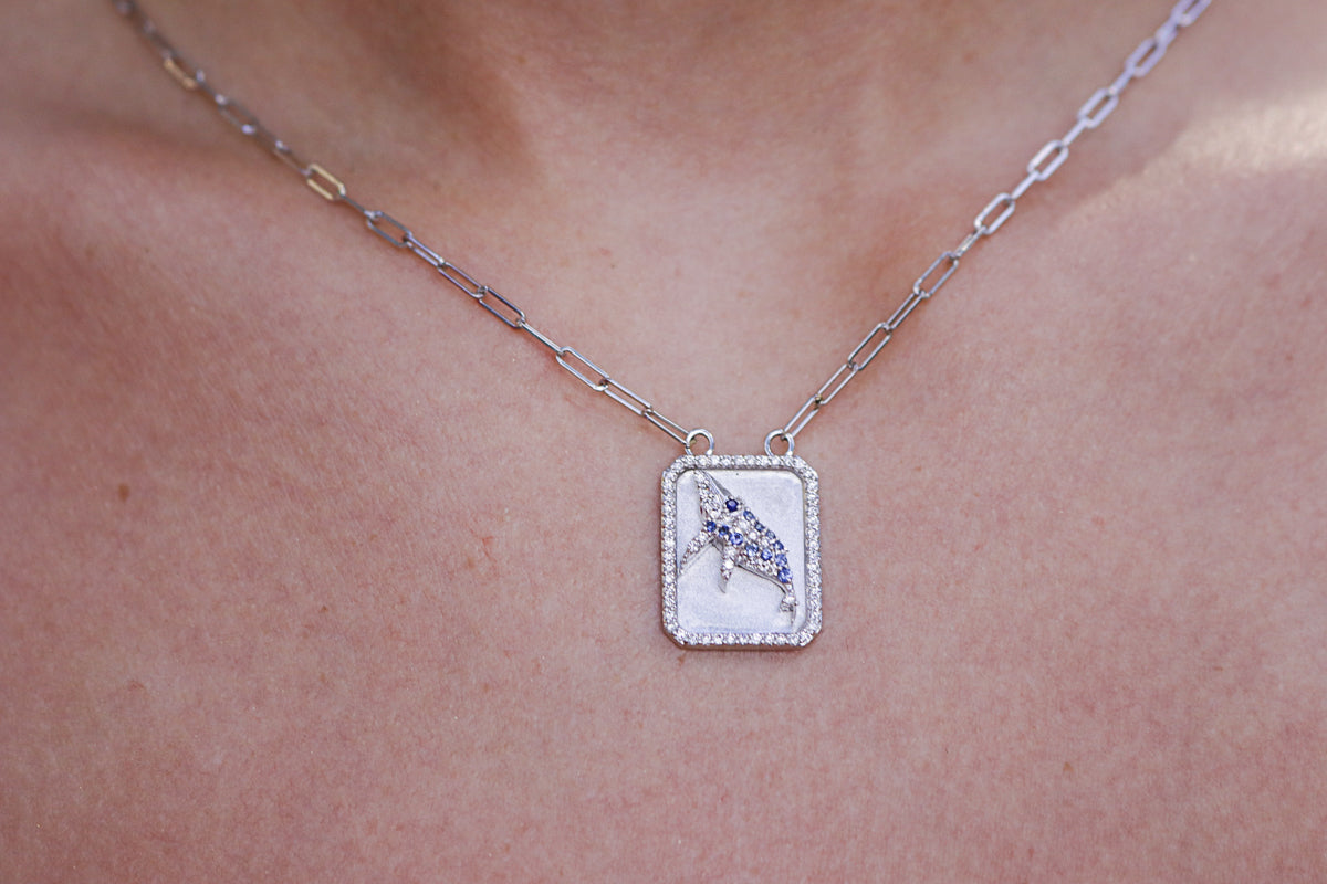 The Whale & Hummingbird Scapular Necklace